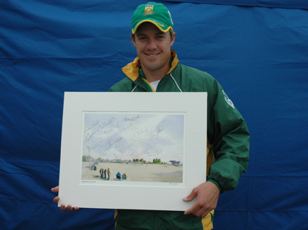 AB De Villiers with the NDCC print