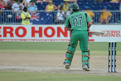 Kyle McCallan receives a bouncer