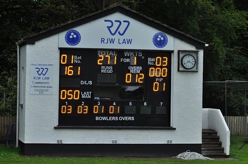 STATE OF THE ART ELECTRONIC SCOREBOARD AT MUCKAMORE CC