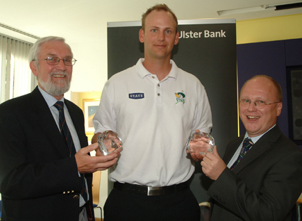 NCU President Ivan Anderson, Ewan Thompson and David Holmes from the Ulster Bank